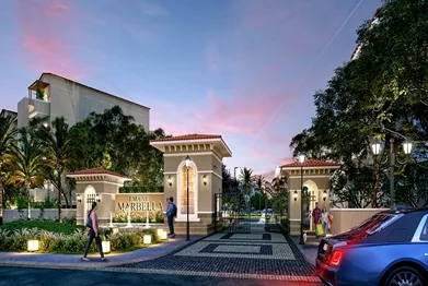 Emaar Marbella Terraces Floors living area with stylish decor and contemporary interiors